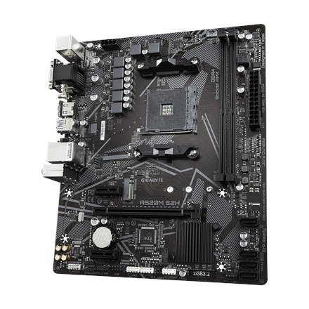 Gigabyte | A520M S2H 1.0 | Rodzina procesorów AMD | Gniazdo procesora AM4 | DDR4 DIMM | Gniazda pamięci 2 | Chipset AMD A | Micr Gigabyte | A520M S2H 1.0 | Rodzina procesorów AMD | Gniazdo procesora AM4 | DDR4 DIMM | Gniazda pamięci 2 | Chipset AMD A | Micr