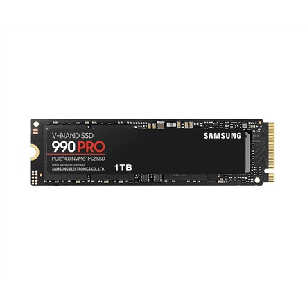Samsung | 990 PRO | 1000 GB | Format SSD M.2 2280 | Interfejs SSD PCIe Gen4x4 | Prędkość odczytu 7450 MB/s | Prędkość zapisu 690 Samsung | 990 PRO | 1000 GB | Format SSD M.2 2280 | Interfejs SSD PCIe Gen4x4 | Prędkość odczytu 7450 MB/s | Prędkość zapisu 690