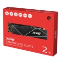 ADATA | XPG Gammix S70 BLADE | 2000 GB | Dysk SSD w formacie M.2 2280 | Interfejs PCIe Gen4x4 | Prędkość odczytu 7400 MB/s | Prę