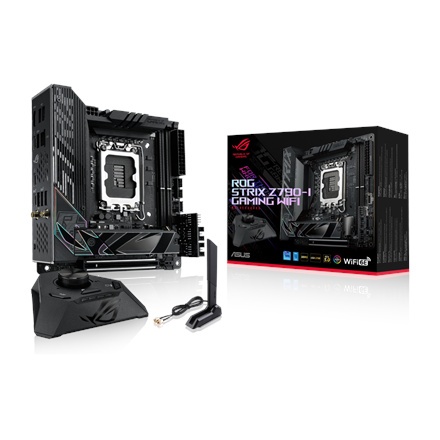 Asus | ROG STRIX Z790-I GAMING WIFI | Rodzina procesora Intel | Gniazdo procesora LGA1700 | Pamięć DDR5 DIMM | Gniazda pamięci 2 Asus | ROG STRIX Z790-I GAMING WIFI | Rodzina procesora Intel | Gniazdo procesora LGA1700 | Pamięć DDR5 DIMM | Gniazda pamięci 2