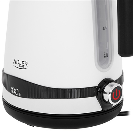 Adler | Czajnik | AD 1295w | Elektryczny | 2200 W | 1,7 L | Stal nierdzewna | Podstawa obrotowa 360° | Biały Adler | Czajnik | AD 1295w | Elektryczny | 2200 W | 1,7 L | Stal nierdzewna | Podstawa obrotowa 360° | Biały
