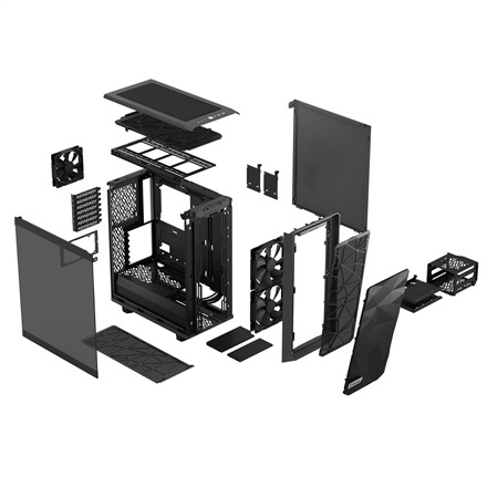 Fractal Design | Meshify 2 Compact Light Tempered Glass | Grey | Power supply included | ATX Fractal Design | Meshify 2 Compact Light Tempered Glass | Grey | Power supply included | ATX
