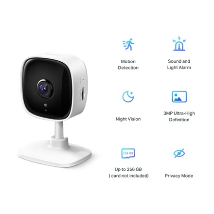 TP-LINK | Home Security Wi-Fi Camera | Tapo C110 | Cube | 3 MP | 3.3mm/F/2.0 | Tryb prywatności, alarm dźwiękowy i świetlny, wyk TP-LINK | Home Security Wi-Fi Camera | Tapo C110 | Cube | 3 MP | 3.3mm/F/2.0 | Tryb prywatności, alarm dźwiękowy i świetlny, wyk