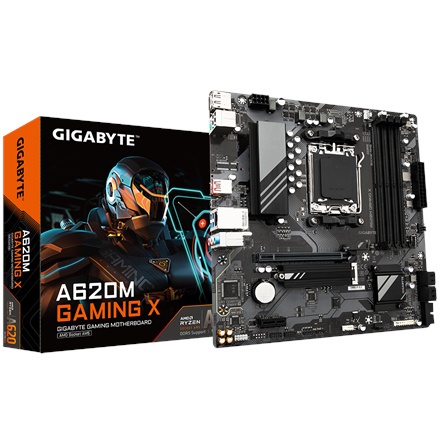 Gigabyte | A620M GAMING XG10 | Rodzina procesorów AMD | Gniazdo procesora AM5 | DDR5 DIMM | Gniazda pamięci 4 | Obsługiwane inte Gigabyte | A620M GAMING XG10 | Rodzina procesorów AMD | Gniazdo procesora AM5 | DDR5 DIMM | Gniazda pamięci 4 | Obsługiwane inte