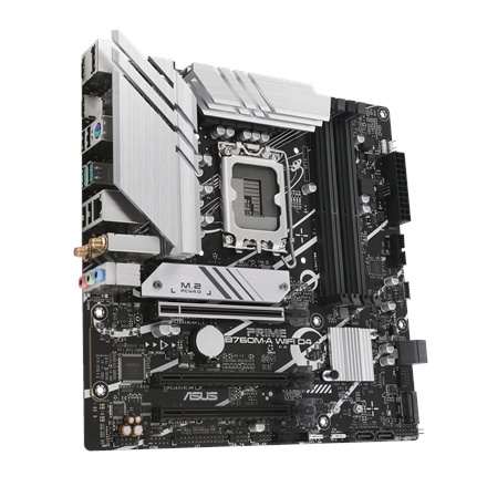 Asus | PRIME B760M-A WIFI D4 | Gniazdo procesora LGA1700 Socket | Typ chipsetu Intel B760 | Obsługa technologii pamięci RAM DDR4 Asus | PRIME B760M-A WIFI D4 | Gniazdo procesora LGA1700 Socket | Typ chipsetu Intel B760 | Obsługa technologii pamięci RAM DDR4