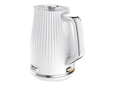 Czajnik elektryczny TEFAL KO250130 o mocy 2400 W i pojemności 1.7 L - plastikowy, biały kociołek z obrotową podstawą 360°.