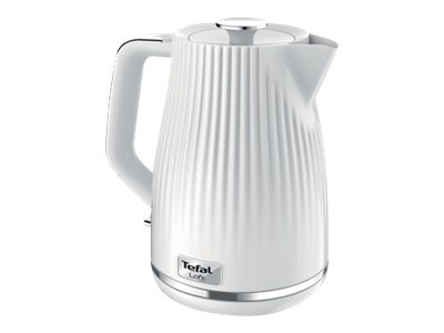 Czajnik elektryczny TEFAL KO250130 o mocy 2400 W i pojemności 1.7 L - plastikowy, biały kociołek z obrotową podstawą 360°. Czajnik elektryczny TEFAL KO250130 o mocy 2400 W i pojemności 1.7 L - plastikowy, biały kociołek z obrotową podstawą 360°.
