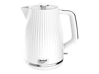 Czajnik elektryczny TEFAL KO250130 o mocy 2400 W i pojemności 1.7 L - plastikowy, biały kociołek z obrotową podstawą 360°. Czajnik elektryczny TEFAL KO250130 o mocy 2400 W i pojemności 1.7 L - plastikowy, biały kociołek z obrotową podstawą 360°.