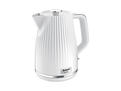 Czajnik elektryczny TEFAL KO250130 o mocy 2400 W i pojemności 1.7 L - plastikowy, biały kociołek z obrotową podstawą 360°. Czajnik elektryczny TEFAL KO250130 o mocy 2400 W i pojemności 1.7 L - plastikowy, biały kociołek z obrotową podstawą 360°.