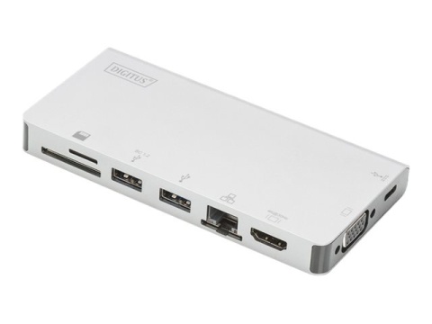 Digitus | USB-C Multiport Travel Dock | DA-70866 | Stacja dokująca | Porty Ethernet LAN (RJ-45) 1 | Porty VGA (D-Sub) 1 | Porty Digitus | USB-C Multiport Travel Dock | DA-70866 | Stacja dokująca | Porty Ethernet LAN (RJ-45) 1 | Porty VGA (D-Sub) 1 | Porty