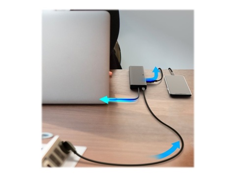 Raidsonic | Stacja dokująca Icy Box 9-w-1 USB Type-C i Type-A z podwójnym wyjściem wideo | IB-DK4080AC | Stacja dokująca | Porty Raidsonic | Stacja dokująca Icy Box 9-w-1 USB Type-C i Type-A z podwójnym wyjściem wideo | IB-DK4080AC | Stacja dokująca | Porty