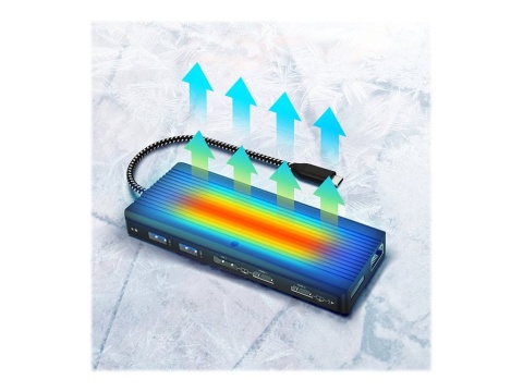 Raidsonic | Stacja dokująca Icy Box 9-w-1 USB Type-C i Type-A z podwójnym wyjściem wideo | IB-DK4080AC | Stacja dokująca | Porty Raidsonic | Stacja dokująca Icy Box 9-w-1 USB Type-C i Type-A z podwójnym wyjściem wideo | IB-DK4080AC | Stacja dokująca | Porty