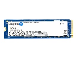 Kingston SSD | NV3 | 1000 GB | Format dysku SSD M.2 2280 | Interfejs dysku półprzewodnikowego PCIe NVMe Gen 4.0 (x4) | Prędkość 