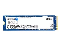 Kingston SSD | NV3 | 500 GB | Format dysku SSD M.2 2280 | Interfejs dysku półprzewodnikowego PCIe NVMe Gen 4.0 (x4) | Prędkość o