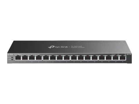 TP-LINK TL-SG116P 16-portowy gigabitowy przełącznik biurkowy z 16 portami PoE+ | TP-LINK | 16-portowy gigabitowy przełącznik biu TP-LINK TL-SG116P 16-portowy gigabitowy przełącznik biurkowy z 16 portami PoE+ | TP-LINK | 16-portowy gigabitowy przełącznik biu
