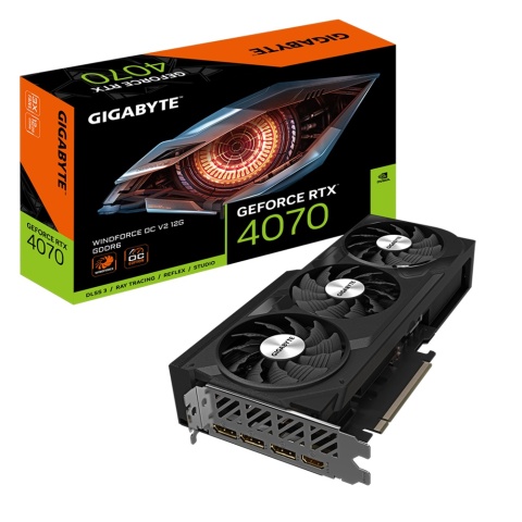 Gigabyte GeForce RTX 4070 WINDFORCE OC V2 12G | NVIDIA | 12 GB | GeForce RTX 4070 | GDDR6 | Ilość portów HDMI 1 | PCI-E 4.0 | Ta Gigabyte GeForce RTX 4070 WINDFORCE OC V2 12G | NVIDIA | 12 GB | GeForce RTX 4070 | GDDR6 | Ilość portów HDMI 1 | PCI-E 4.0 | Ta