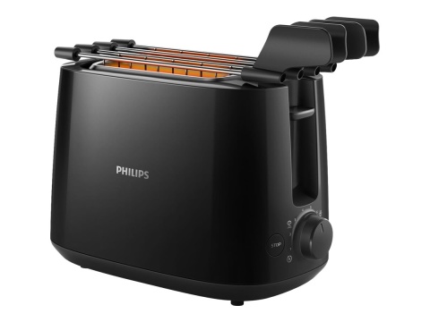 Philips | Daily Collection Toster | HD2583/90 | Liczba gniazd 2 | Materiał obudowy Plastik | Czarny Philips | Daily Collection Toster | HD2583/90 | Liczba gniazd 2 | Materiał obudowy Plastik | Czarny