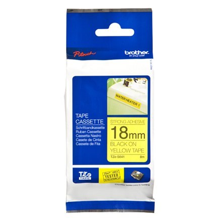 Brother | S641 | Laminated tape | Thermal | Black on yellow | Roll (1.8 cm x 8 m) Brother | S641 | Laminated tape | Thermal | Black on yellow | Roll (1.8 cm x 8 m)