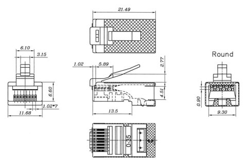 Goobay 93829 RJ45 plug, CAT 6 STP shielded Goobay Goobay 93829 RJ45 plug, CAT 6 STP shielded Goobay